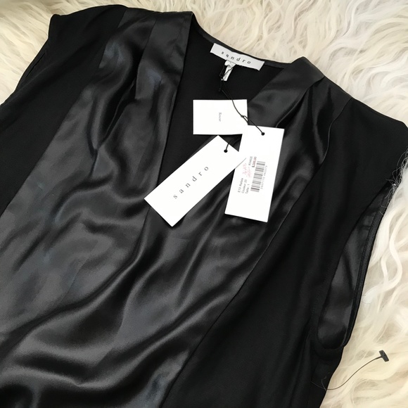 SANDRO Sleeveless V-Neck Dress - Picture 3 of 7